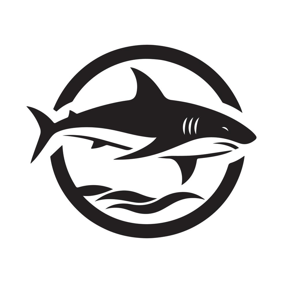 Blacktip Shark Silhouettes Perfect for Eco-Friendly Branding vector