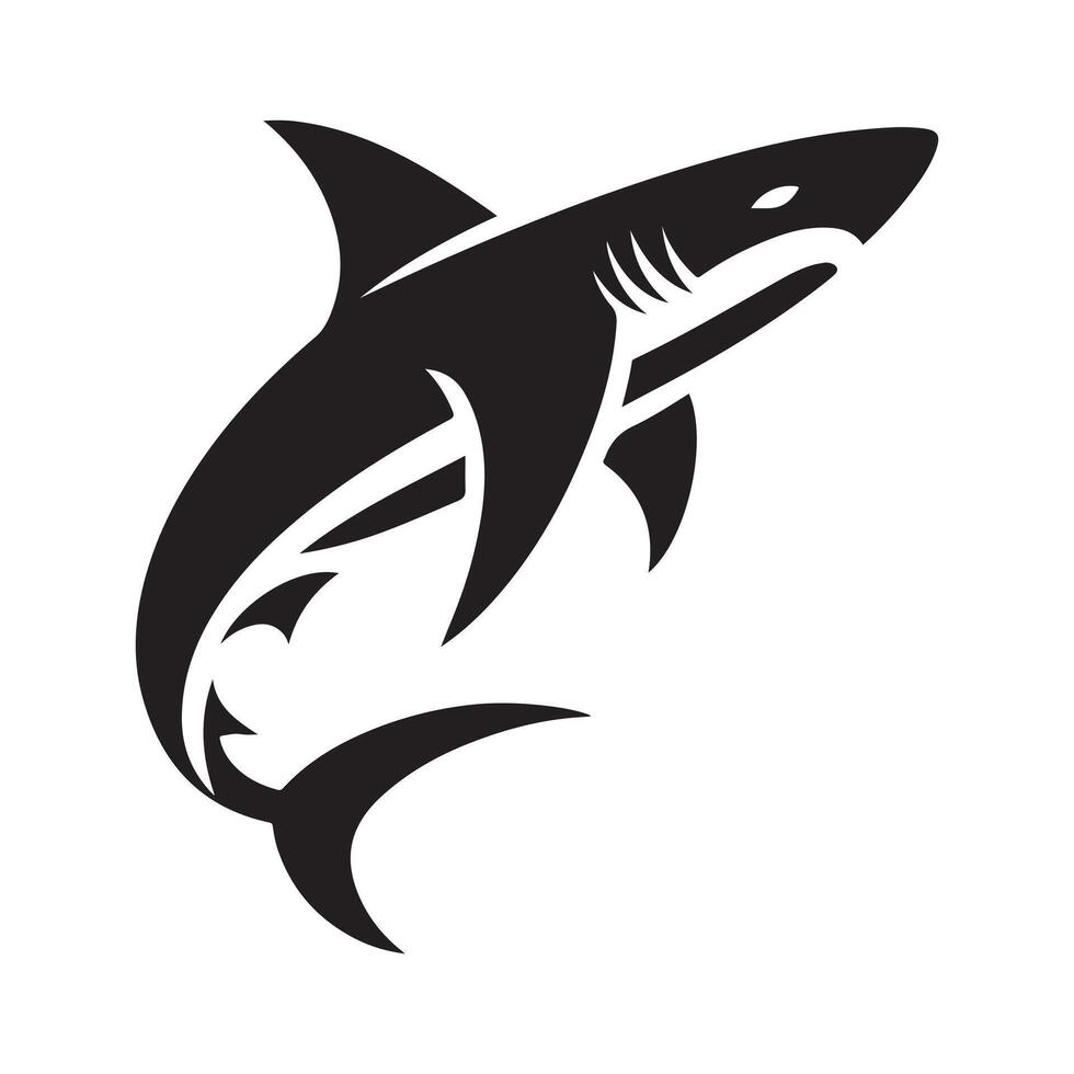 Professional Blacktip Shark Silhouette Graphics for Designers vector