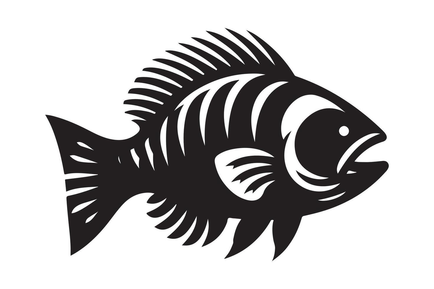 Goliath Tigerfish Silhouettes Perfect for Nautical, Wildlife, and Sport Logos vector
