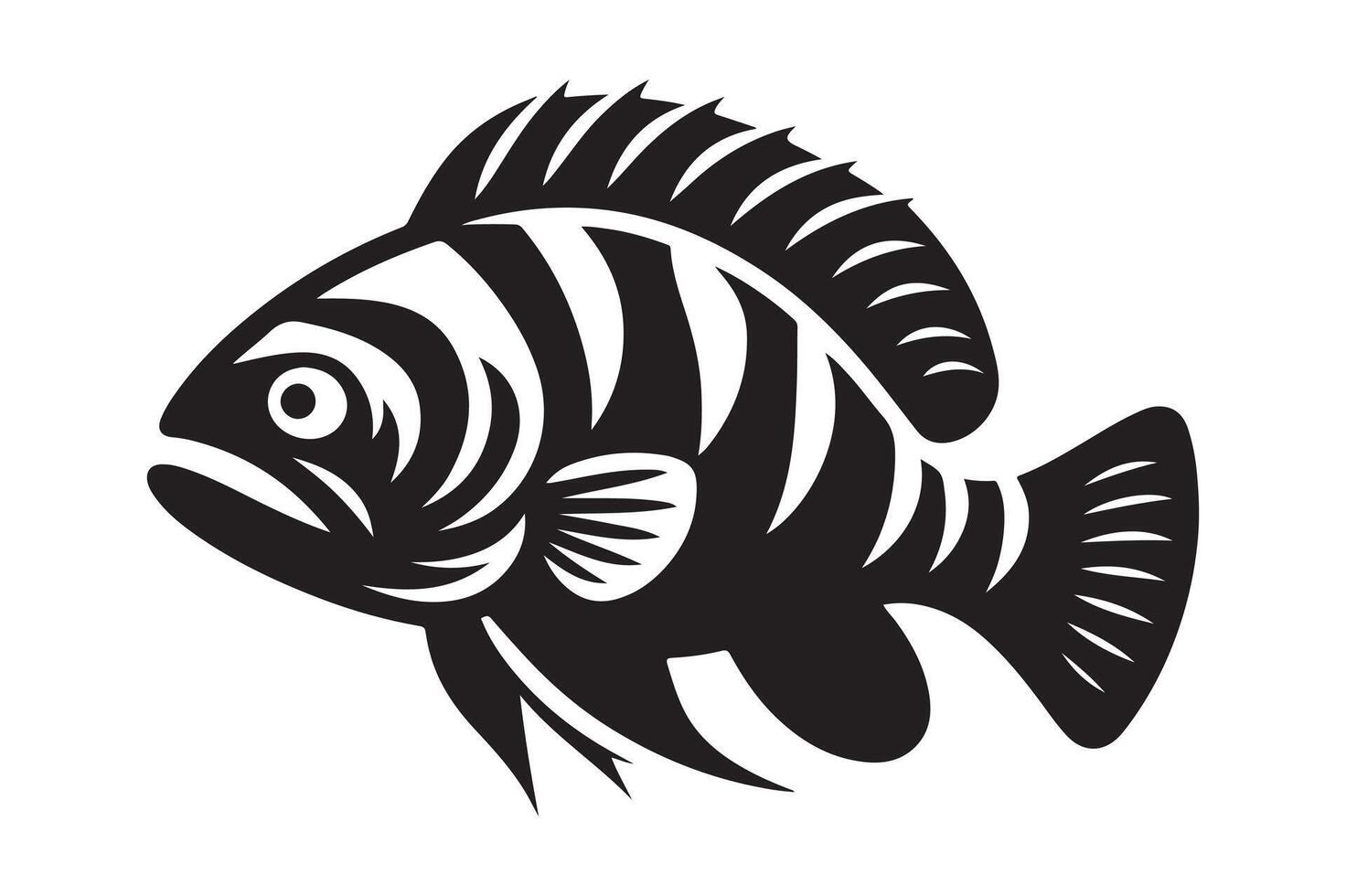 Wildlife-Inspired Goliath Tigerfish Silhouettes for Your Next Design Project vector