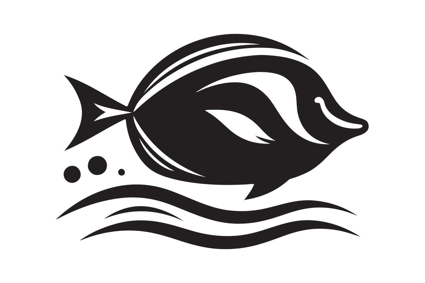 Blue Tang Fish Silhouette Vectors for Ocean and Sea Lovers