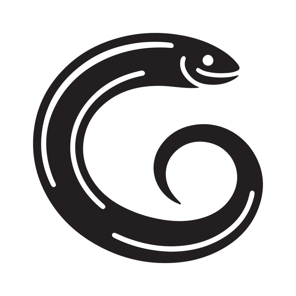 Elegant Eels Silhouette Vectors for Ocean and Sea Graphic Projects