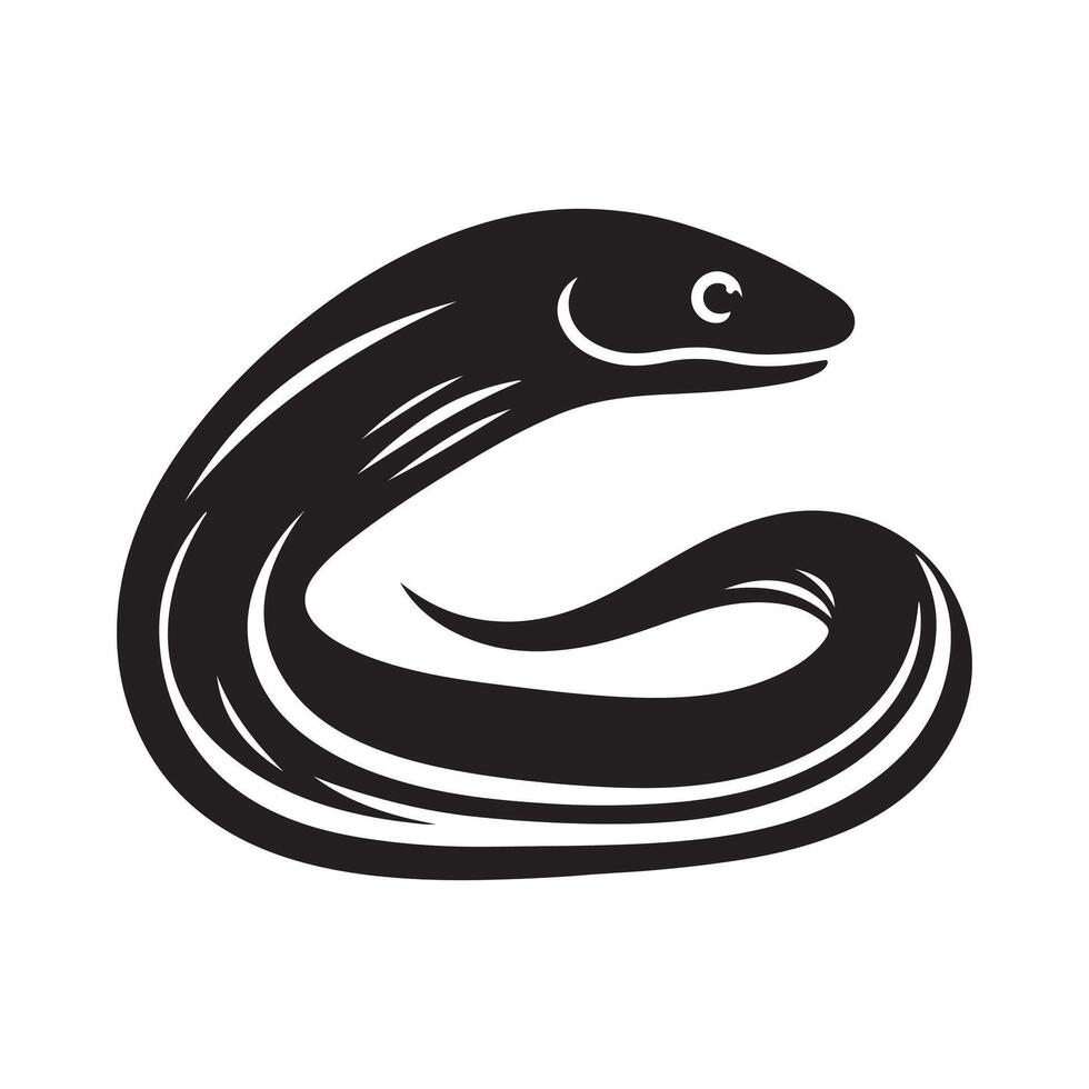 High-Resolution Eels Silhouette Vectors Ideal for Graphic Designers