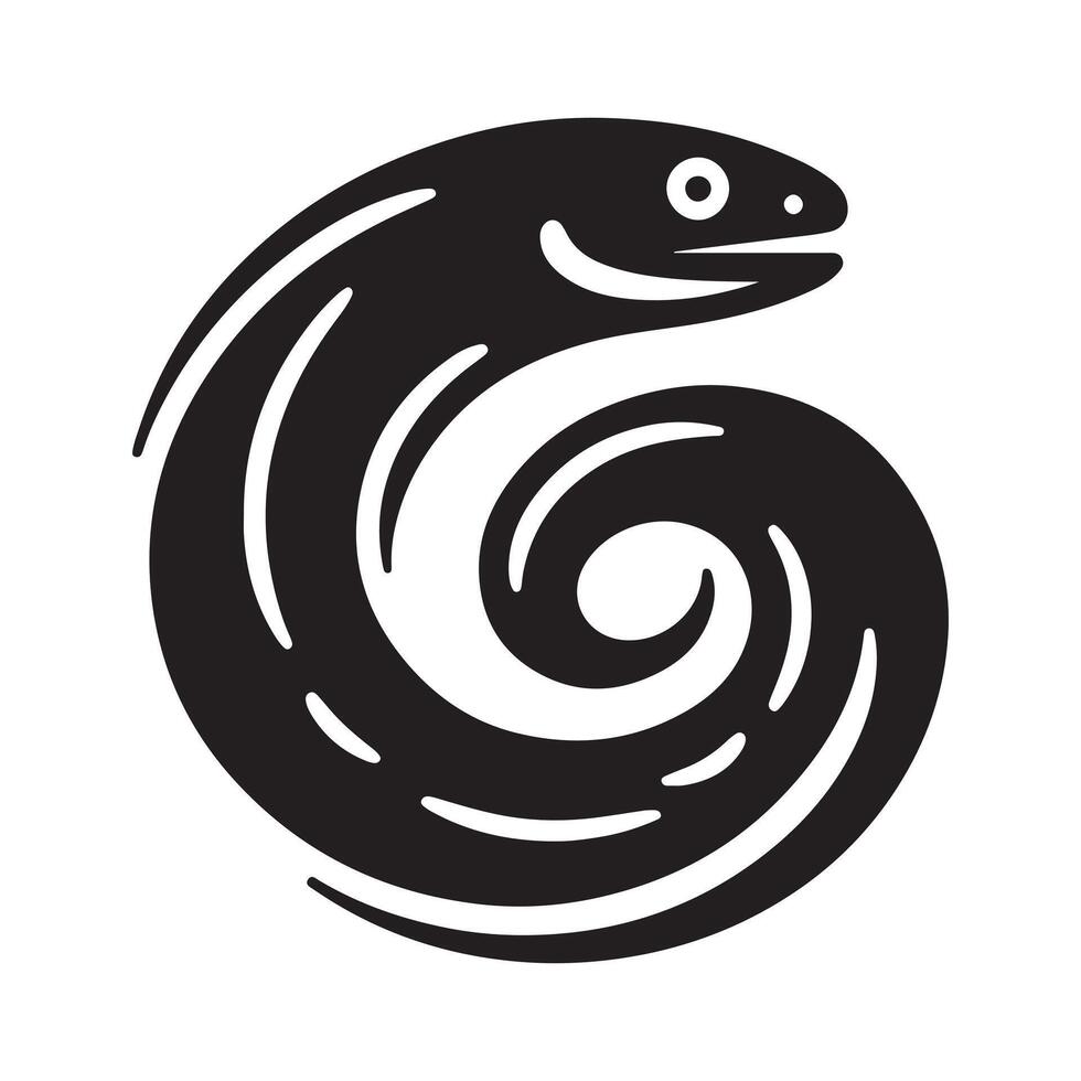 Customizable Eels Silhouette Vectors for Your Graphic Design Needs