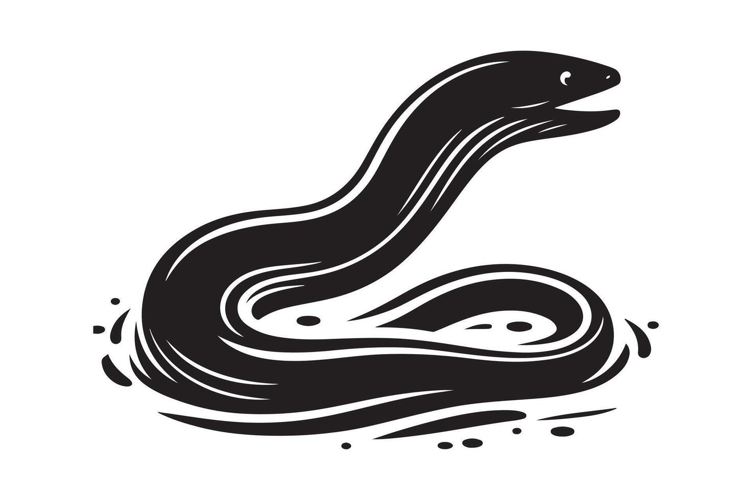 Download Eels Silhouette Vectors Art for Unique Oceanic Design
