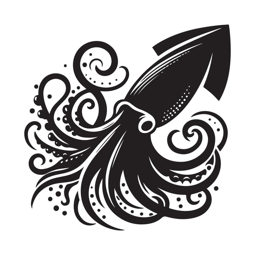 Download Squid Silhouette Vectors for Your Next Web Design Project