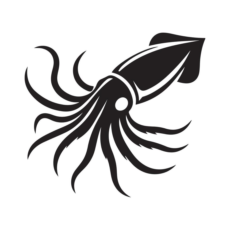 Creative Squid Silhouette Vectors for Print and Digital Media