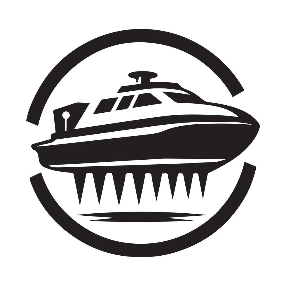 Hovercraft Silhouette Vectors for Posters, Logos, and Commercial Branding