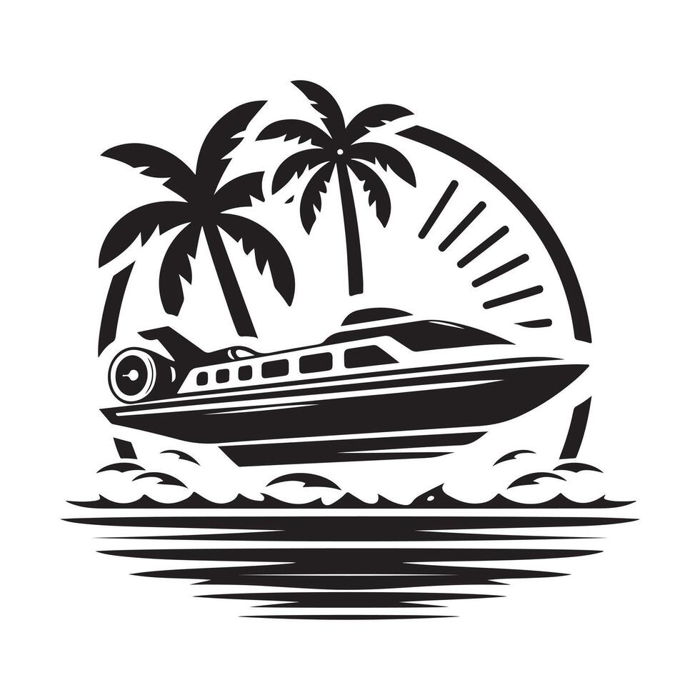 Versatile Hovercraft Silhouette Vectors for Transport and Marine Designs