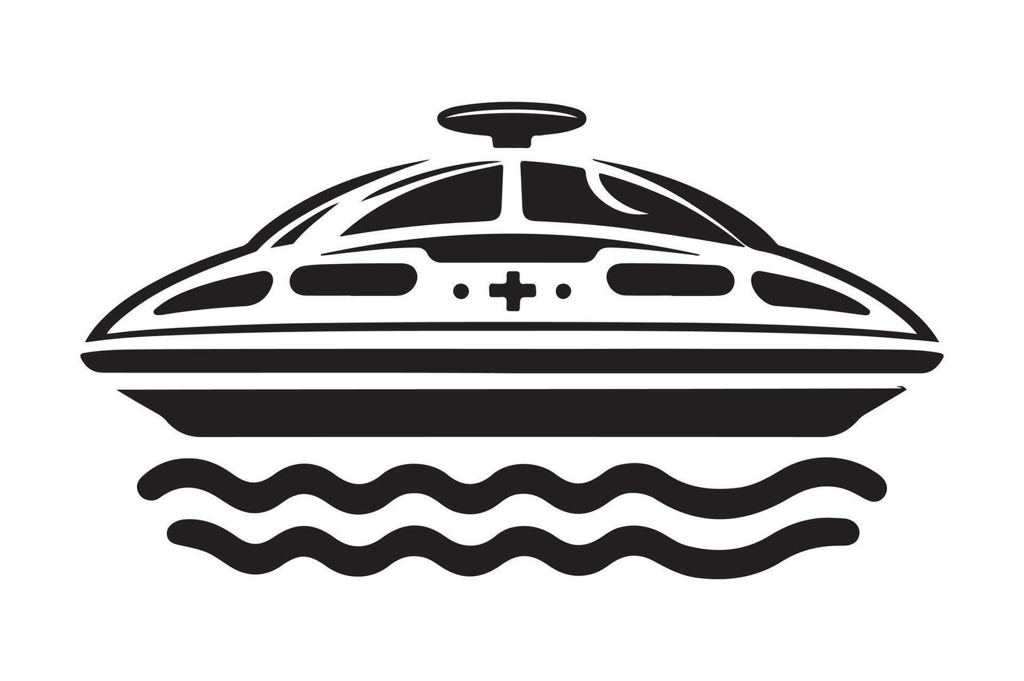Hovercraft Silhouette Vectors Set for Icon and Web Design