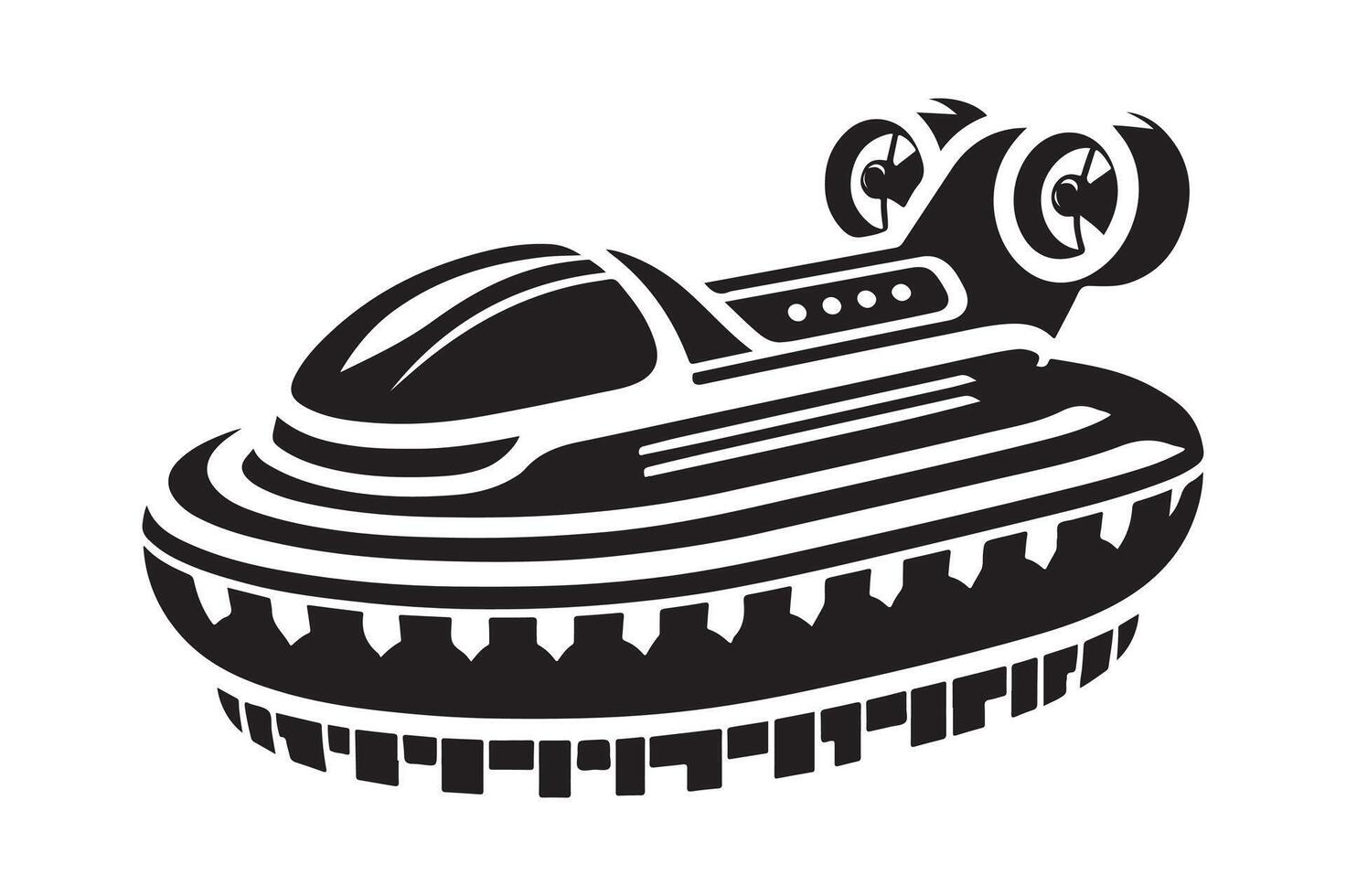 Modern Hovercraft Silhouette Vectors for Commercial and Editorial Projects