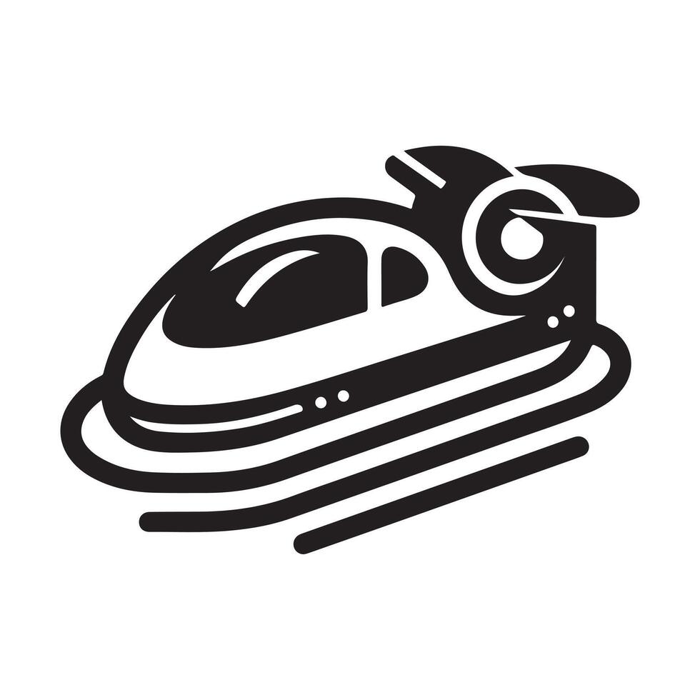 High-Resolution Hovercraft Silhouette Vectors for Digital Designs
