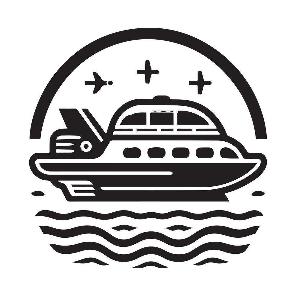Hovercraft Silhouette Vectors for Professional Web and Mobile Graphics