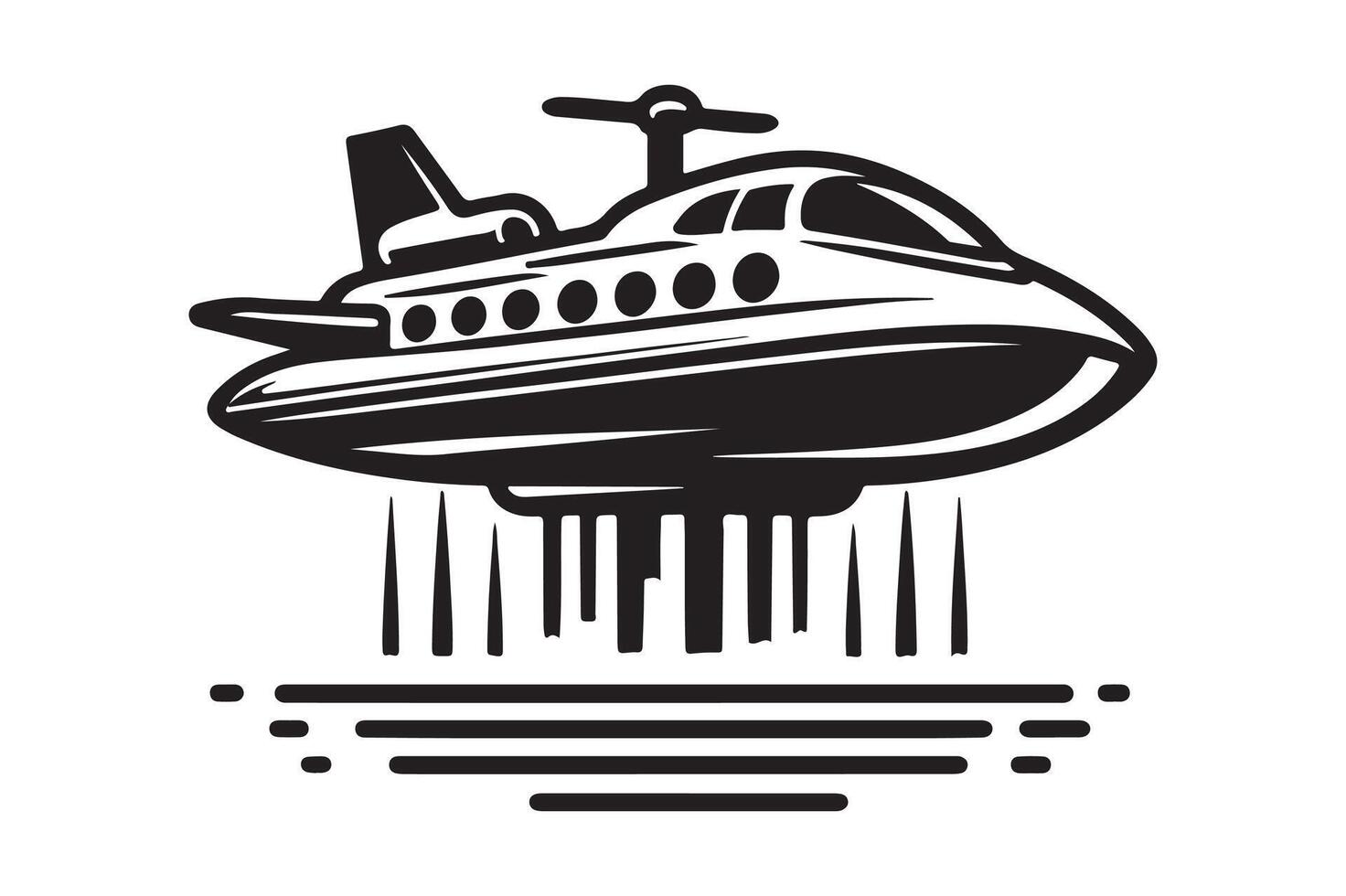 Unique Hovercraft Silhouette Vectors for Your Next Digital Design Project