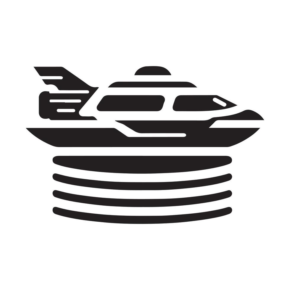 Eye-Catching Hovercraft Silhouette Vectors for Brochures and Flyers