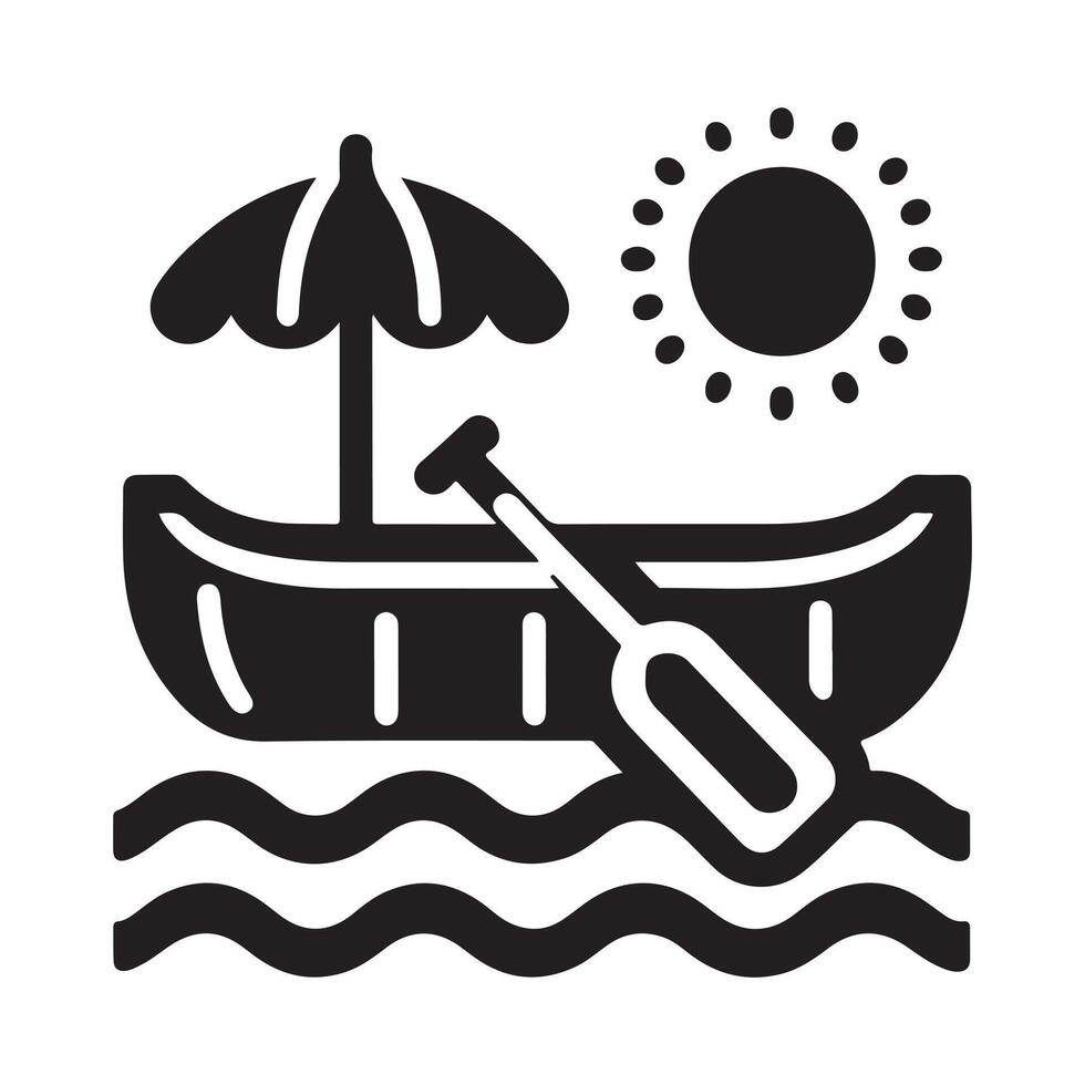 Vectors Paddle Boat Silhouettes for Fun and Relaxation Themes