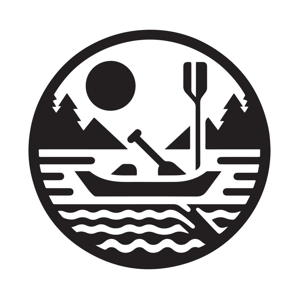 Ideal Paddle Boat Silhouette Vectors for Boating and Water Activities