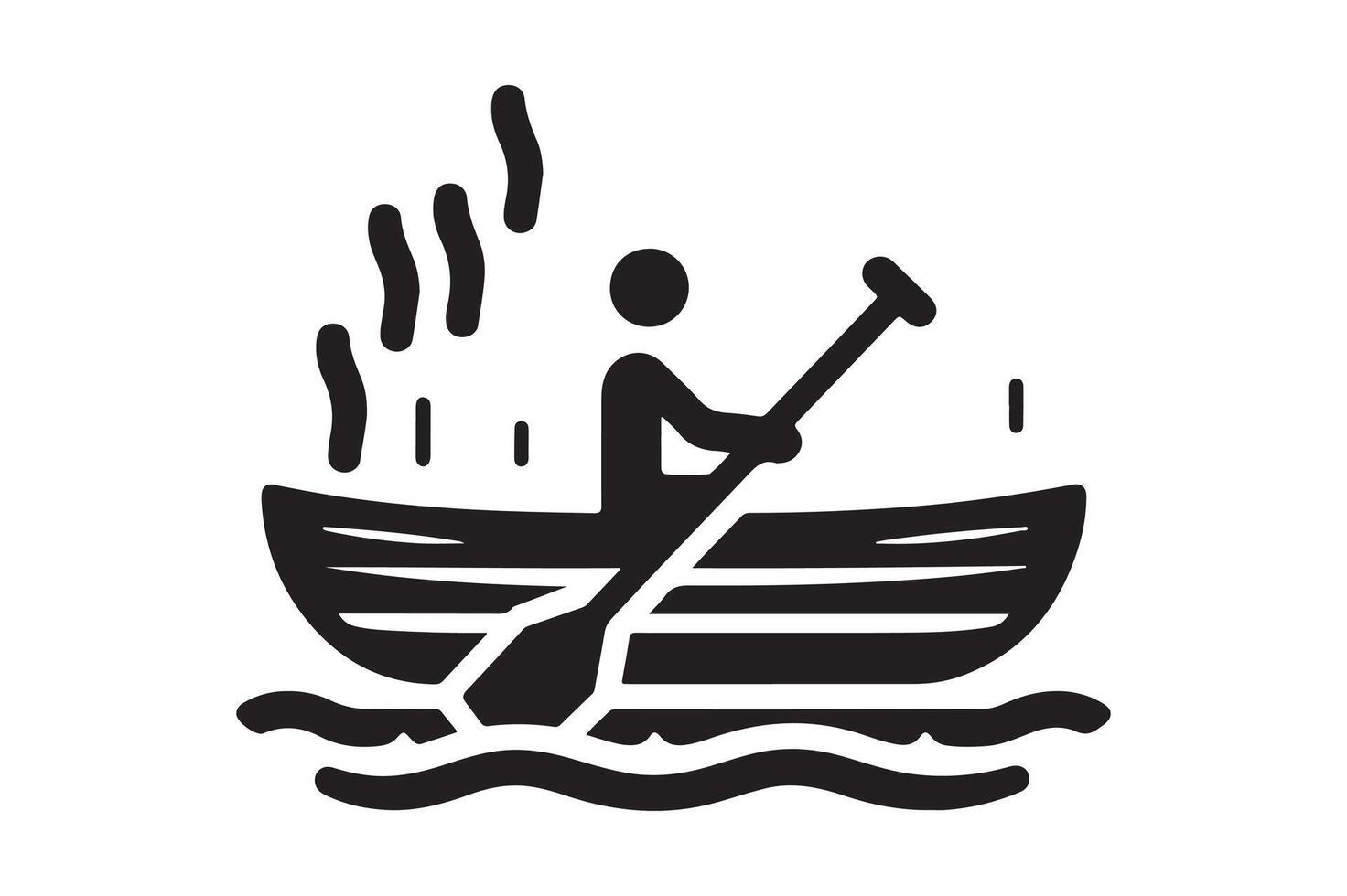 Paddle Boat Silhouette Vectors for Websites, Icons, and Social Media