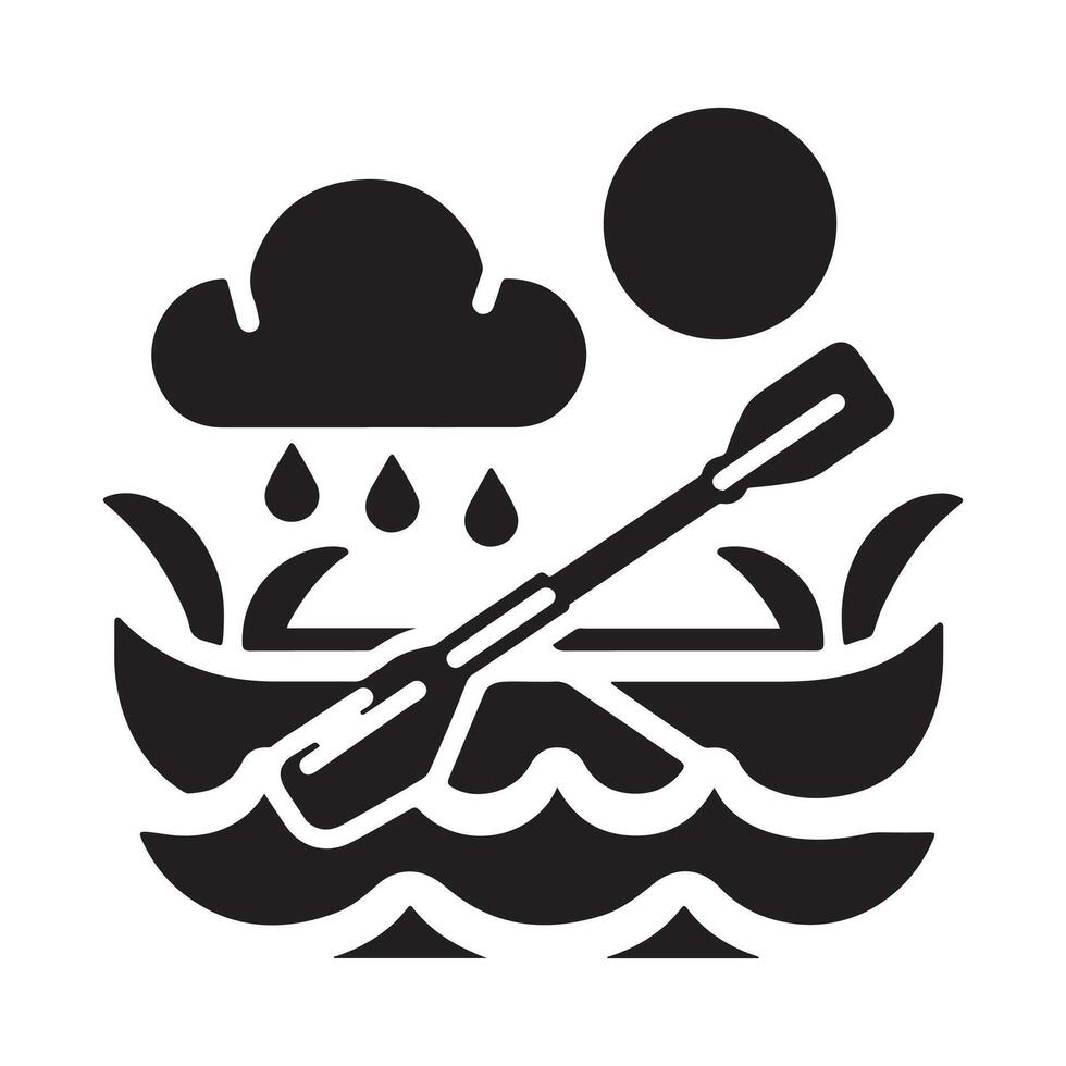 Paddle Boat Silhouette Vectors for Posters, Flyers, and More