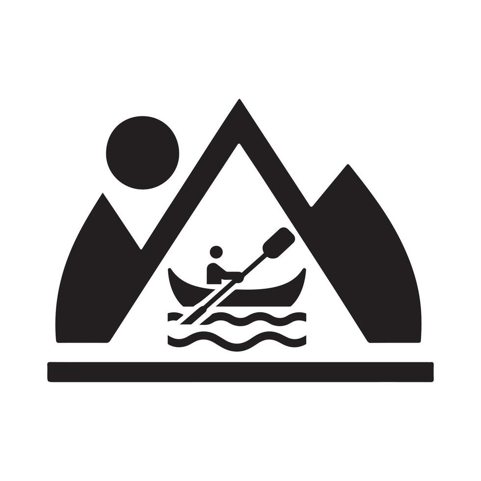 Paddle Boat Silhouette Vectors Graphics for Leisure and Adventure Branding