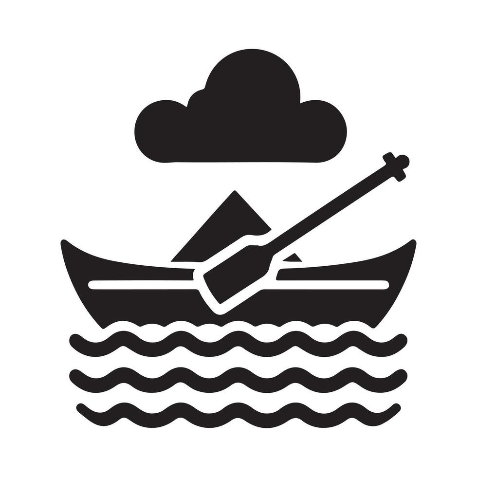 Download Paddle Boat Silhouette Vectors for Nautical-Themed Graphics