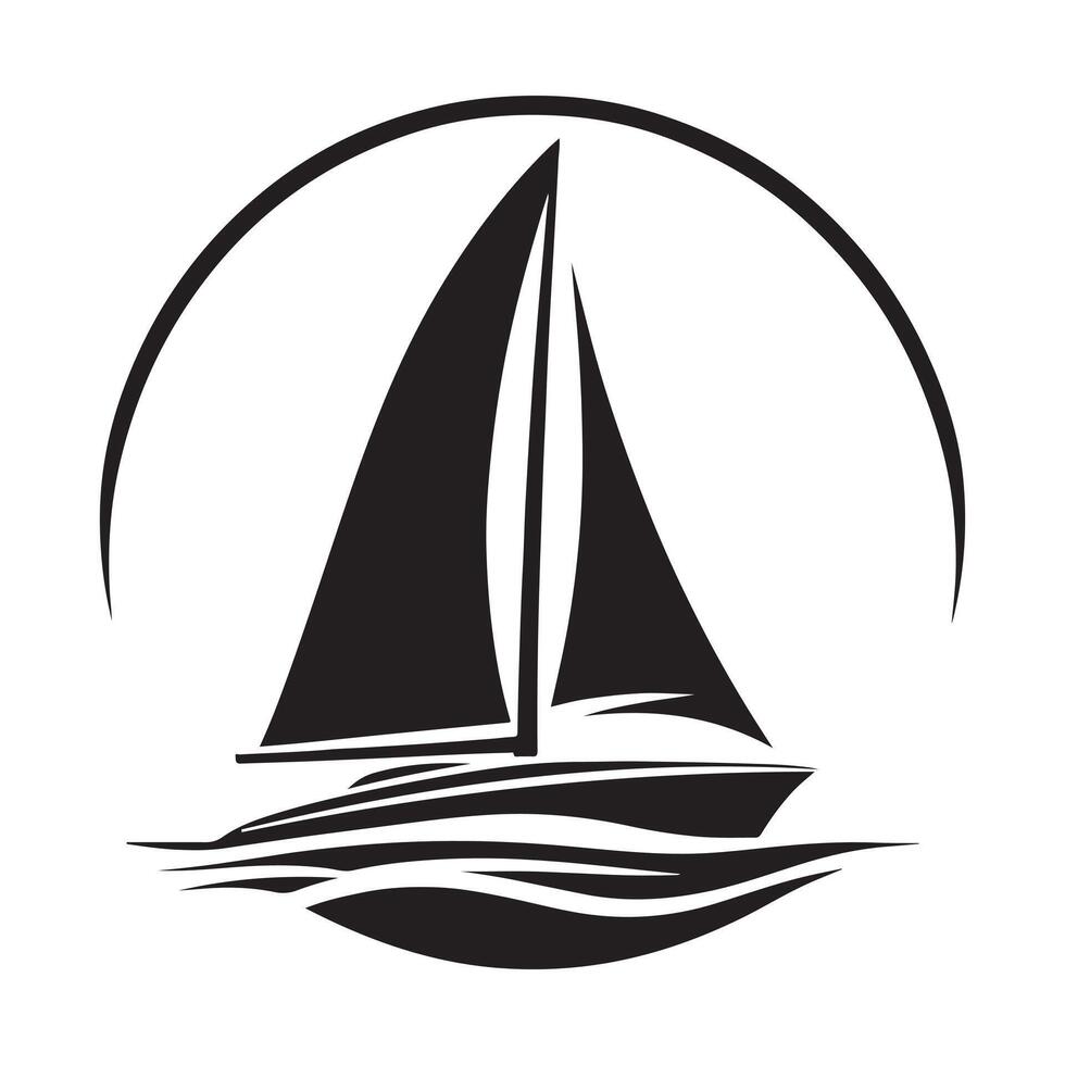 Trimaran Silhouette Vectors Set Great for Marine and Beach Designs