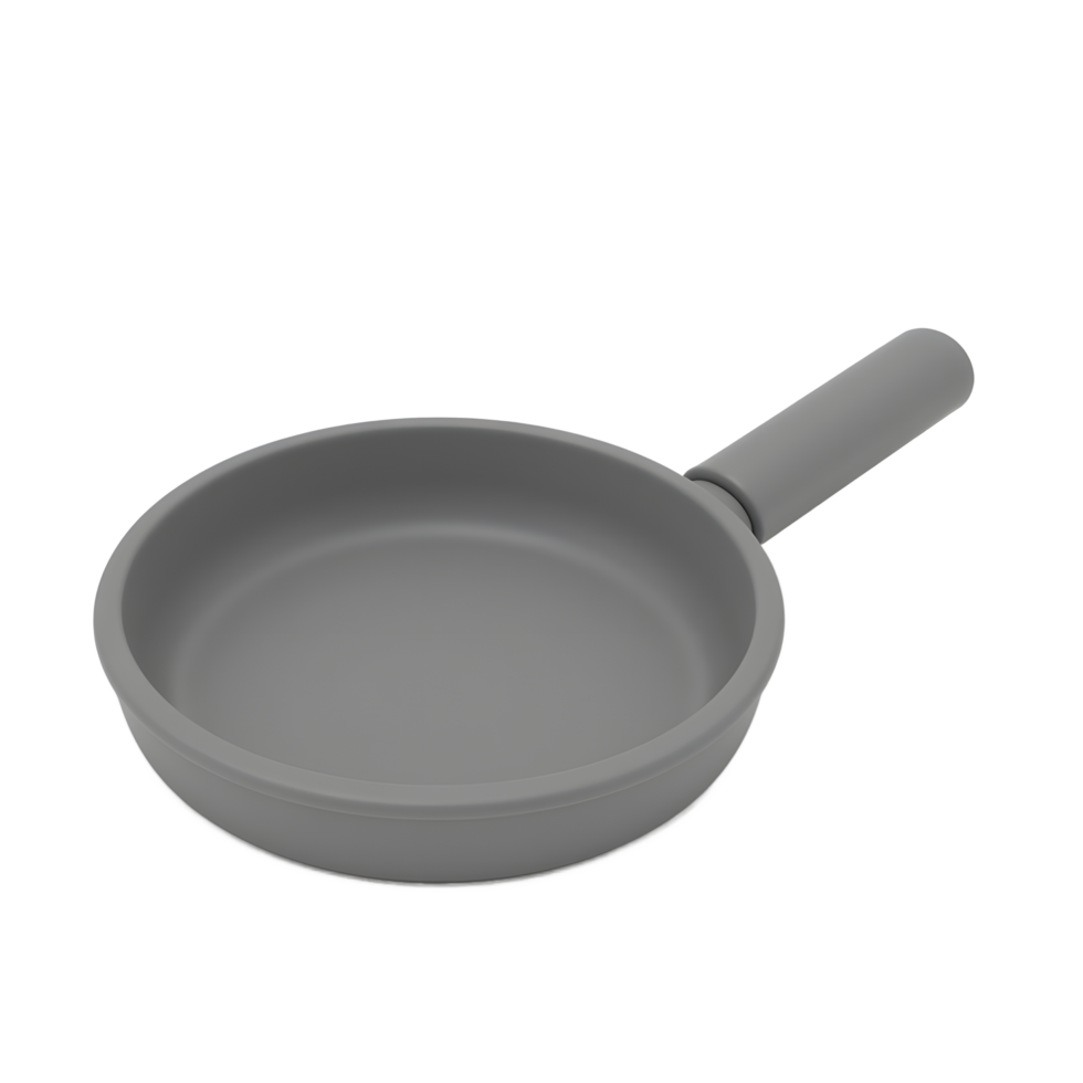 Gray Frying Pan Minimalist Kitchenware Design png