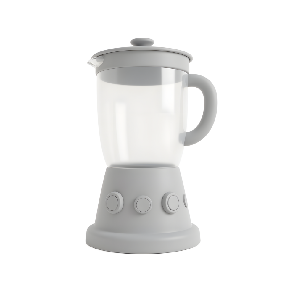 Sleek Gray Blender Minimalist Kitchen Appliance Design png