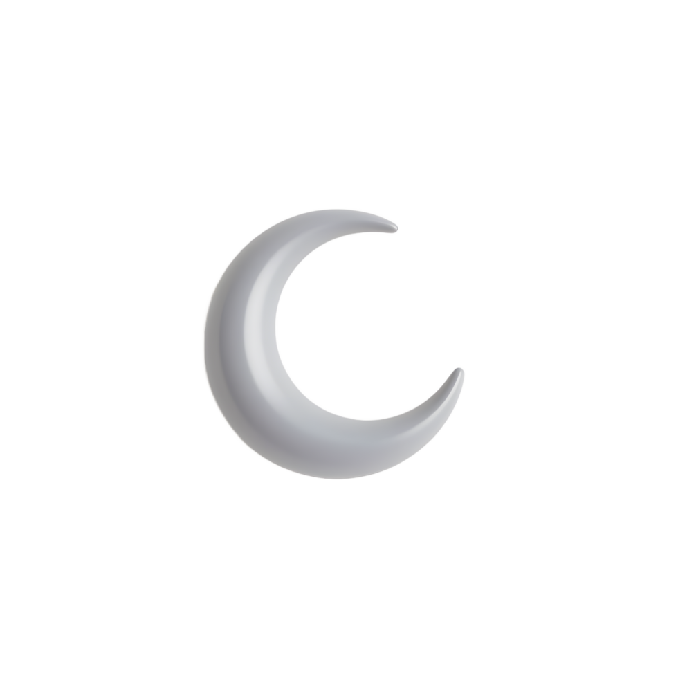Elegant Gray Crescent Moon Sculpture Minimalist Modern Art png