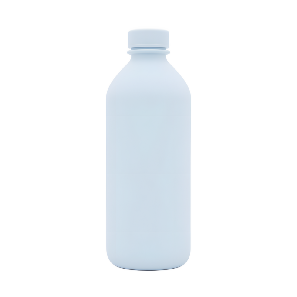 Simple Light Blue Plastic Bottle Minimalist Product Mockup png