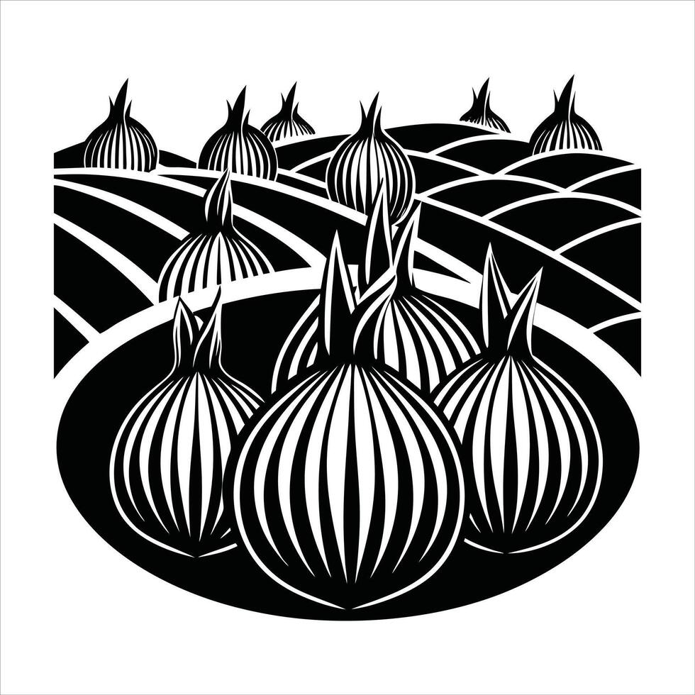 farmers get success cultivating onion in muddy land vector