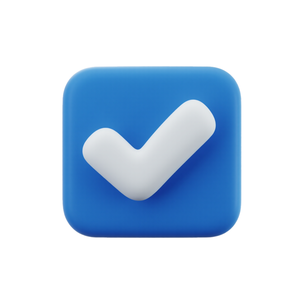 Blue button with white check mark png
