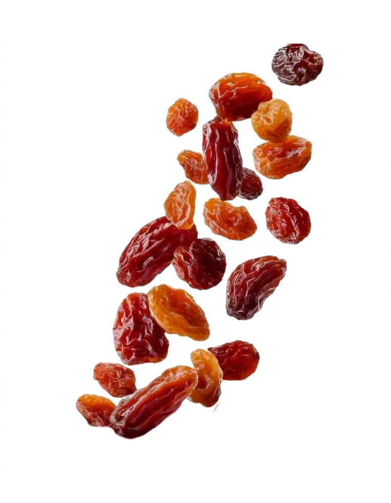 Falling raisin isolated on transparent background png