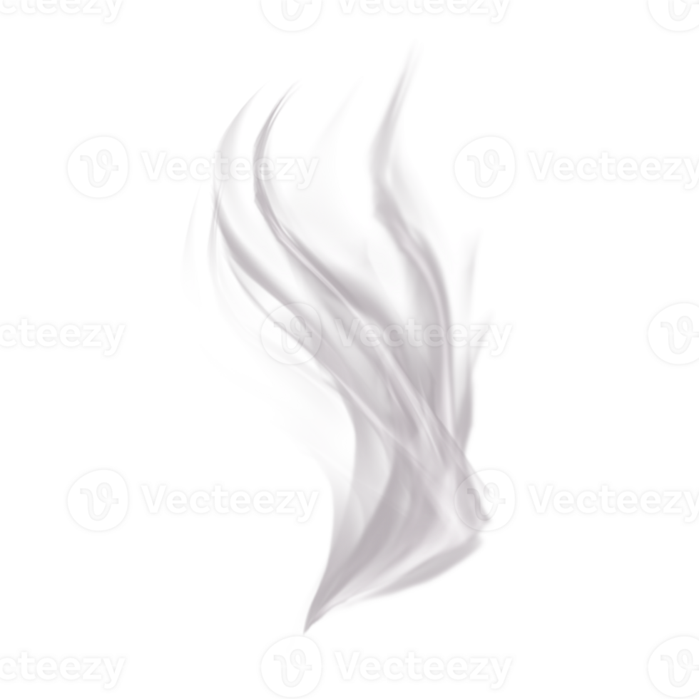 Dynamic White Smoke Trails with Flowing Swirls png