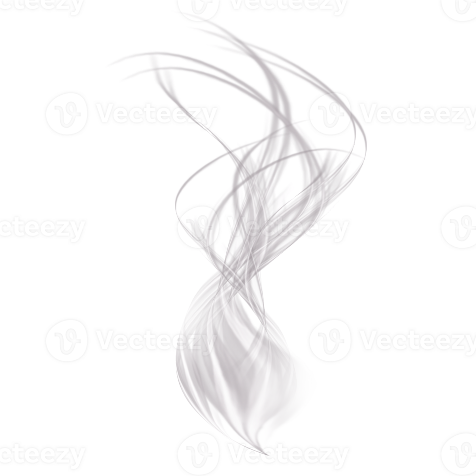 Graceful White Smoke Swirls for Overlay Projects png