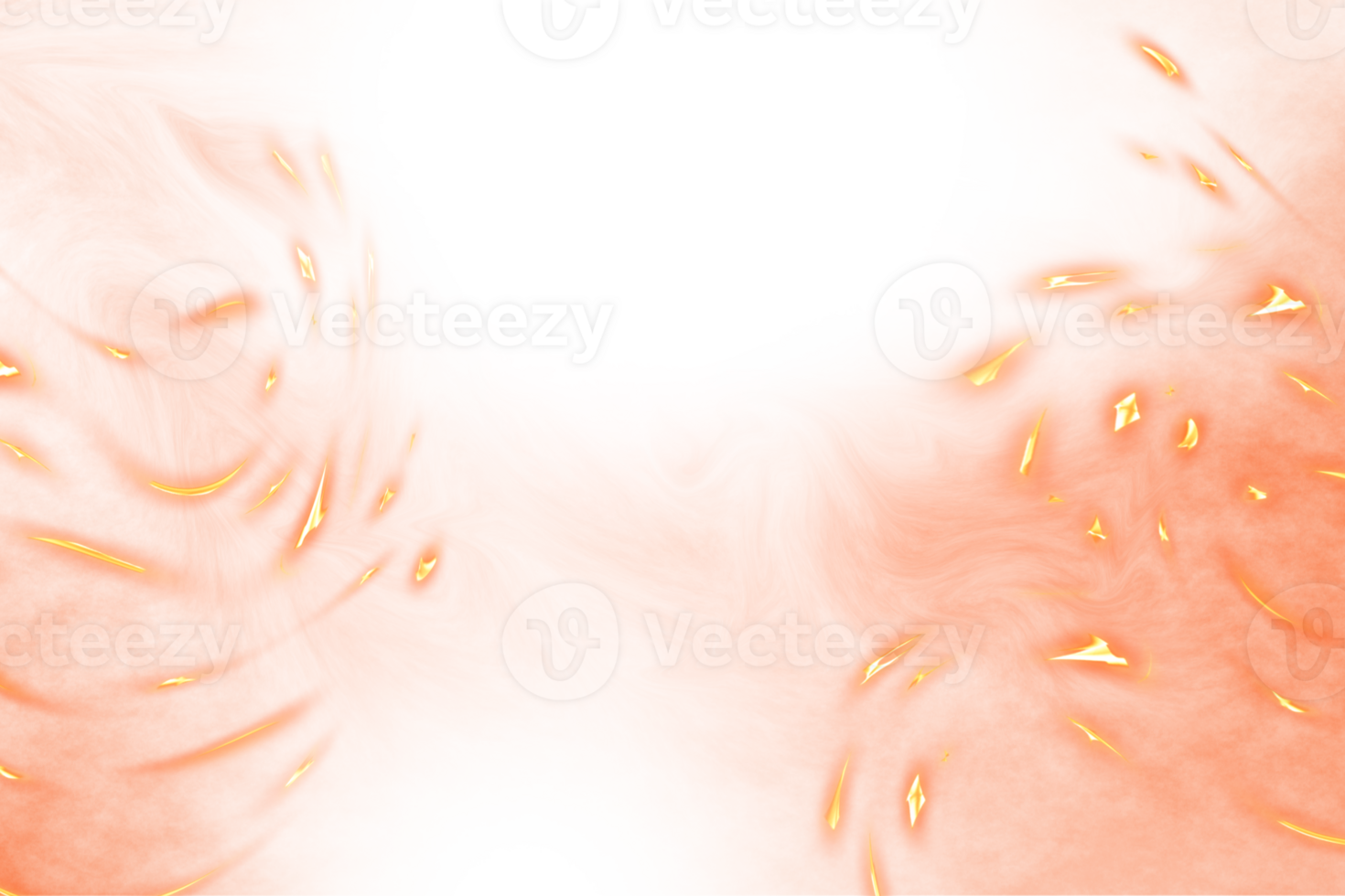 Burning Flames with Rising Smoke and Spark Effects png