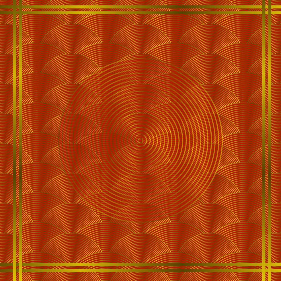 Abstract geometric red gold.chinese lunar blank background vector