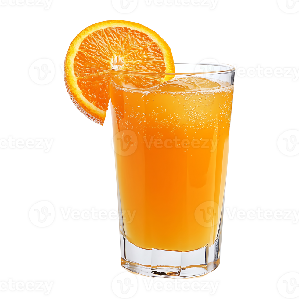 A glass of orange juice png