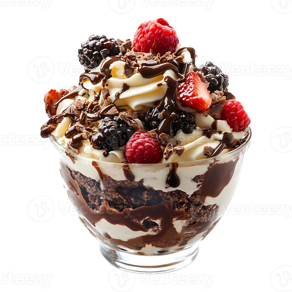 A dessert in a glass bowl png