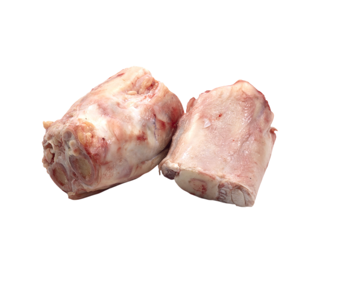 Raw beef bones isolated on transparent background for culinary purposes png