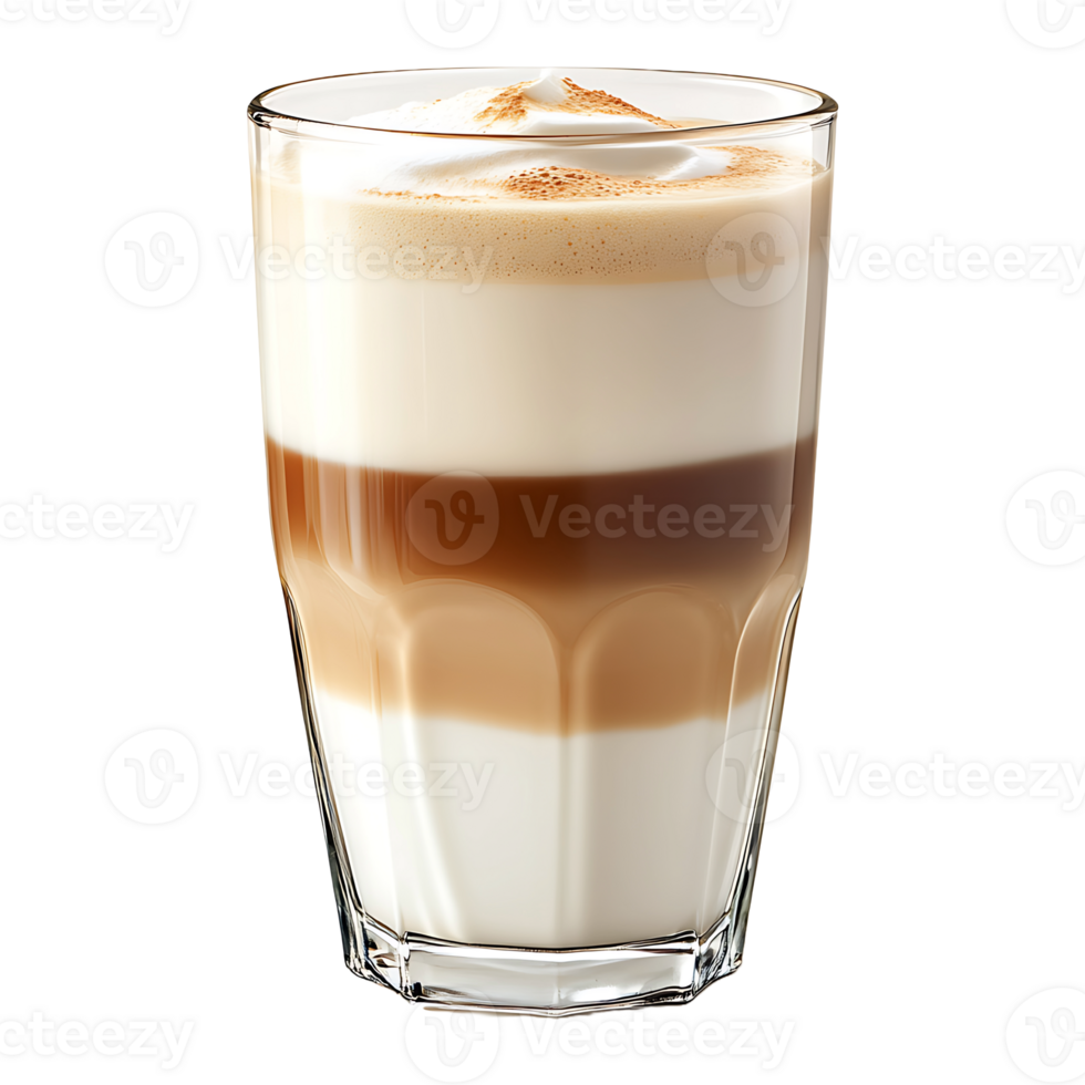 A glass of coffee with whipped cream png