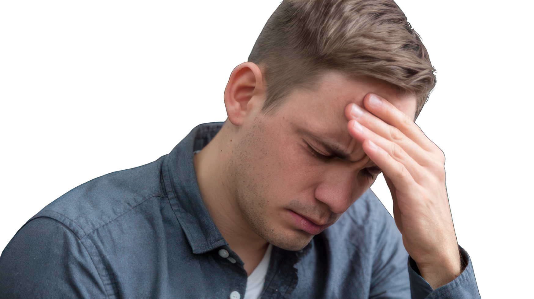 Man having Headache png