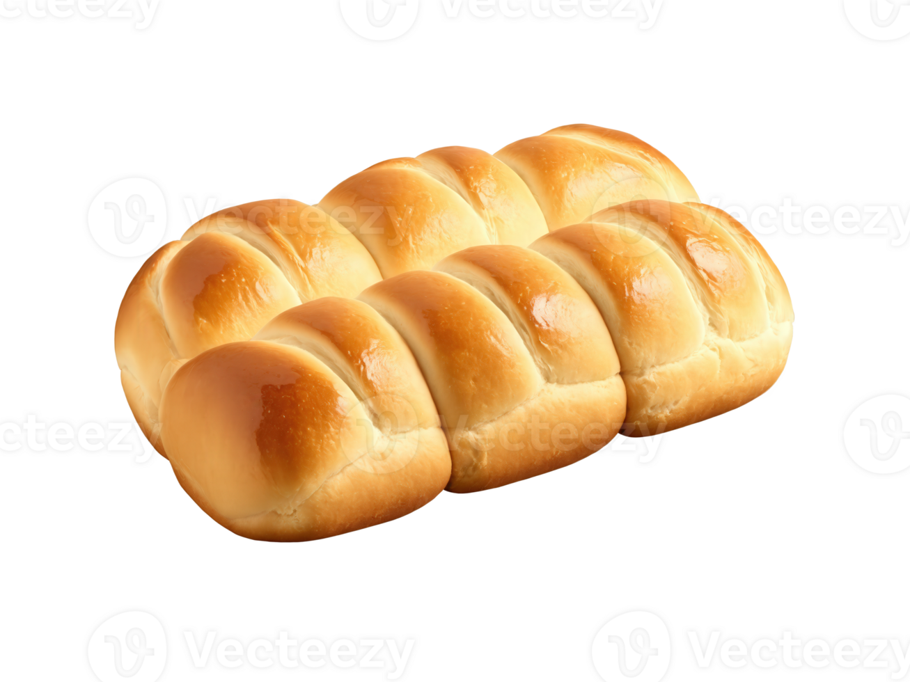 Dinner Rolls, golden pull-apart rolls, steam rising from soft interior, isolated on transparent, dynamic stock photo png