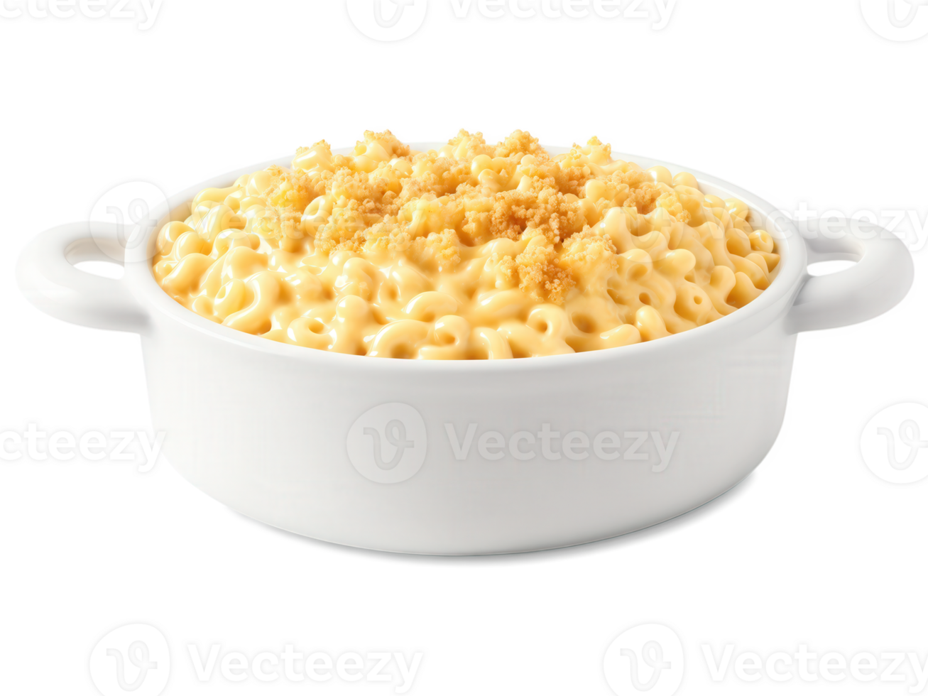 Macaroni and Cheese A steaming hot dish of creamy macaroni and cheese on a transparent background, with elbow noodles enveloped png