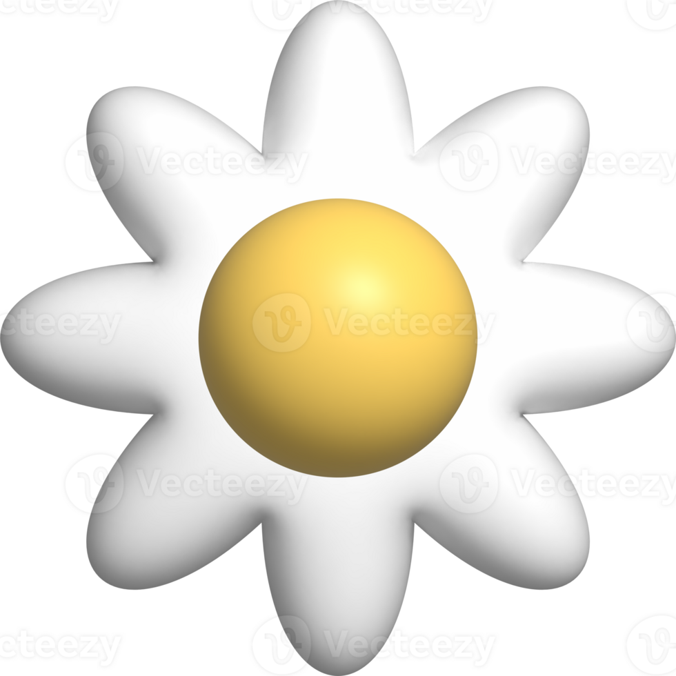 3D flower or floral for element and illustration png