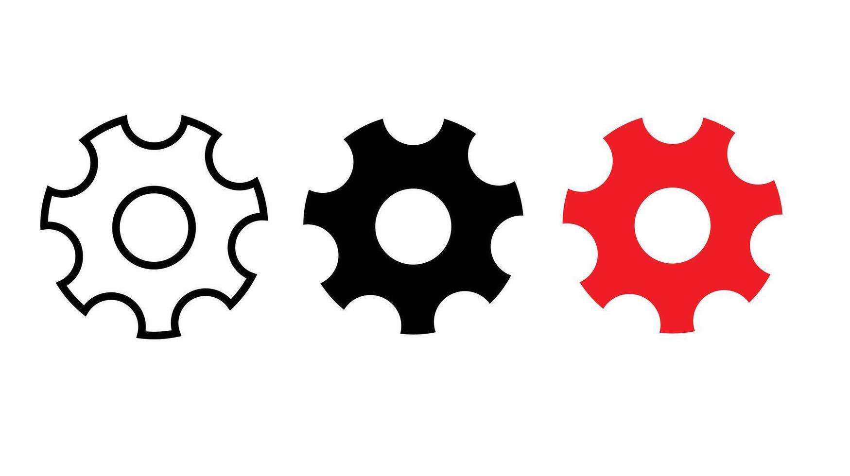 gear icons a white background vector