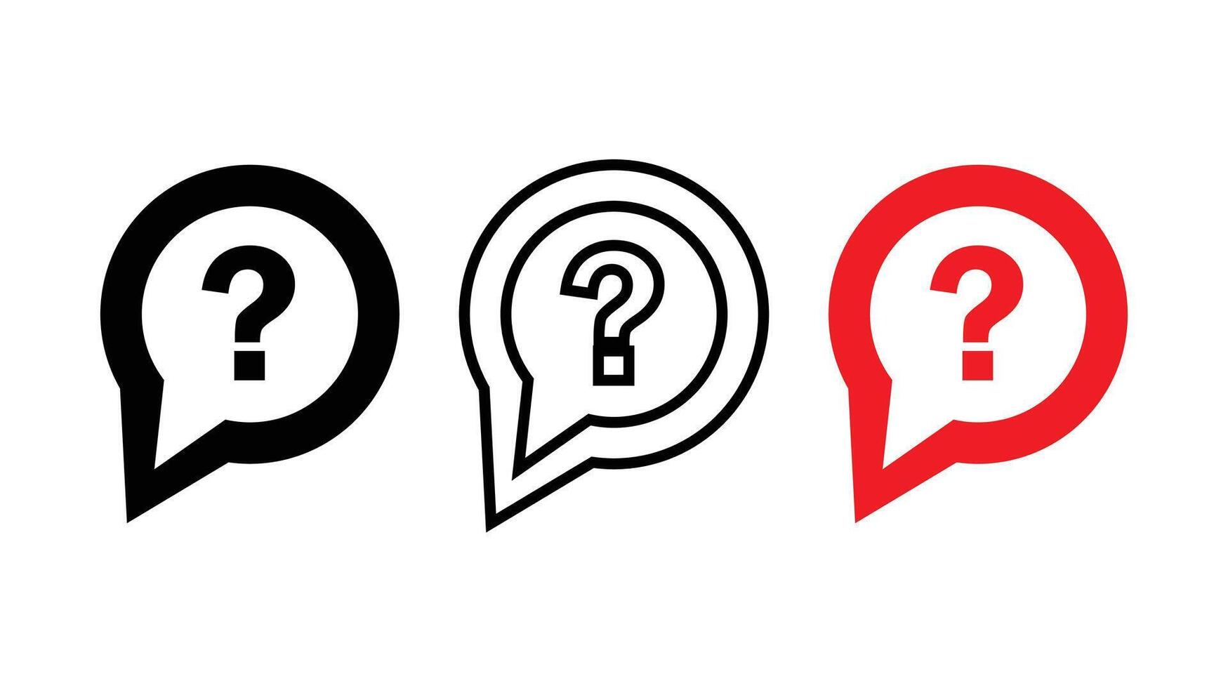 question mark icons in speech bubbles a white background vector