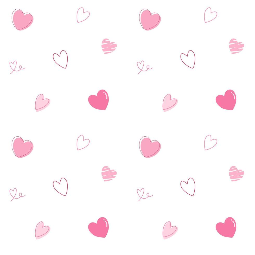 seamless pattern with hearts, valentines background decorate with hearts for wallpaper, wrapping paper, card, printing vector