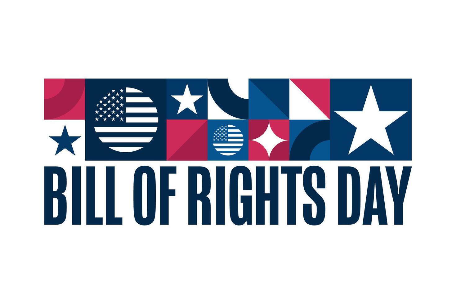 Bill of Rights Day. December 15. Holiday concept. Template for background, banner, card, poster with text vector