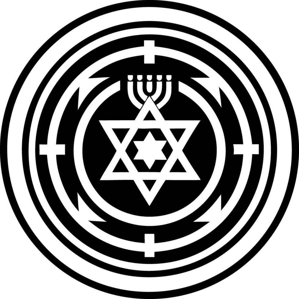 Hanukkah coin icon in glyph style vector